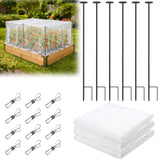 Metal Garden Netting Covers Kit, 6 Pack 2.6FT Poles, 10FTX13FT Mesh
