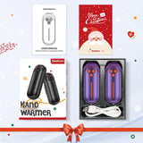 DeeKom Rechargeable Hand Warmers 2 Pack, 6000mAh Electric Hand Warmer Rechargeable, 2 in 1 Portable Hand Warmers with AI Smart Chips, Outdoor, Hunting, Camping for Family for Christmas