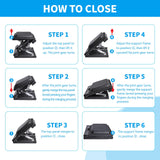 Scalebeard Foot Rest for Under Desk at Work,Height Adjustable Infinite Angle Ergonomic Foldable Footrest for Office, Gaming,Computer, Removable Pad Desk Foot Stool with Massage Beads,for All Seasons