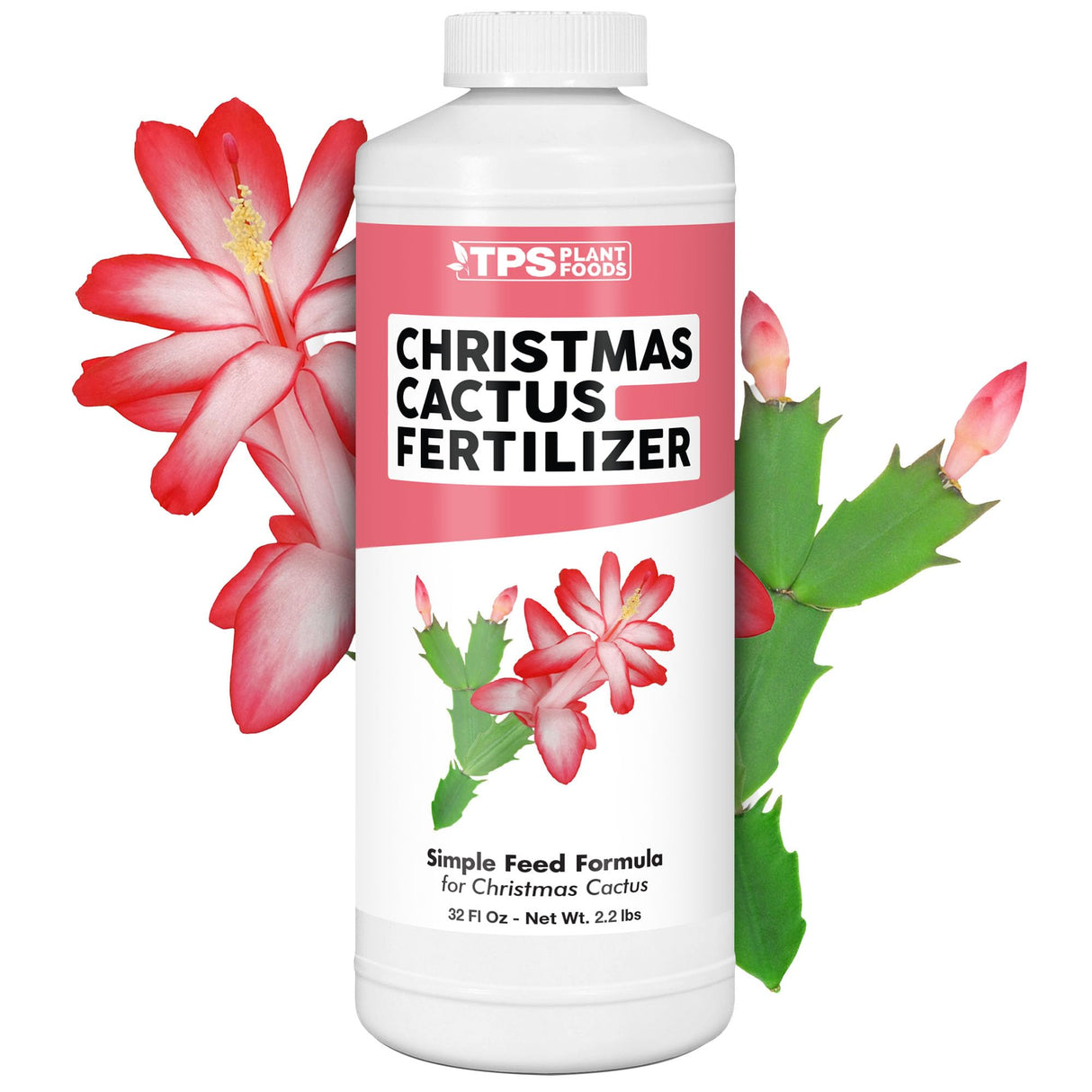 TPS NUTRIENTS Christmas Cactus Fertilizer for All Christmas Cacti and Schlumbergera Cacti, Liquid Plant Food, 32 oz (1 Quart)