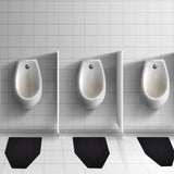 Urinal Mats (12 Pack) - High Absorbent Mats for Men's Restrooms - Mat Man. Large, Black, 12 PCS