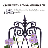 SCENDOR Garden Trellis for Climbing Plants 59inch x15inch Rustproof Metal Vine Trellises for Outdoor Climbing Plants Support Structures A (150cm) 2Pack