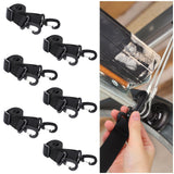 Vincreem 6 Pcs Christmas Garage Door Banner Clamps Halloween Garage Door Backdrop Installation Kit Clips Large Banner Cover Hanging Hooks Tools Mural Clip for Xmas Home Party Decorations(43.3 Inches)