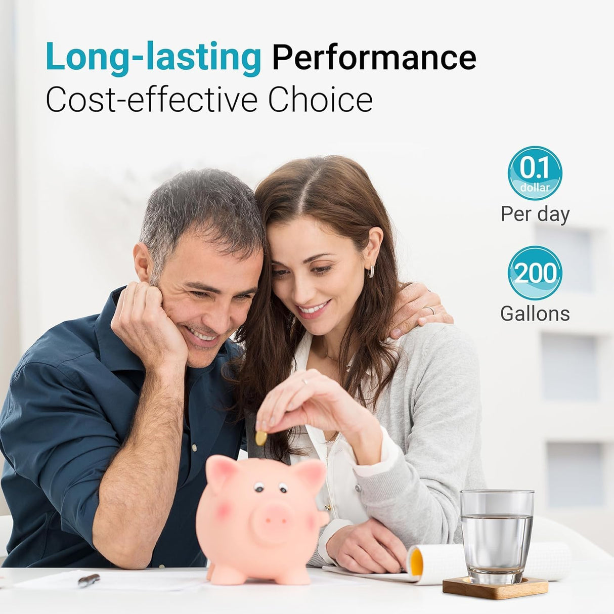 Replacement for All Waterdrop® Pitcher Filtration System, Fits Waterdrop WD-PF-01A Plus, Reduces PFOA/PFOS, Chlorine, Last Up to 3 Months or 200 Gallons (Pack of 6), AQUA CREST