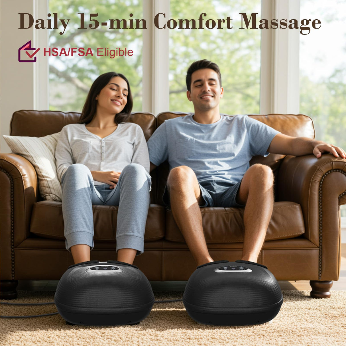 CuPiLo Foot Massager with Heat, FSA HSA Eligible Shiatsu Foot Massager for Plantar Fasciitis,Adjustable Vibration & Pressure for Neuropathy Pain, Gifts for Women Men Mom Her, Fits Up to 13"