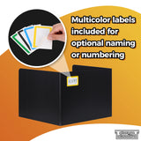 4-Pack Desk Dividers for Students - Durable & Waterproof Plastic Study Carrel Divider, Classroom Folders Teacher Supplies, Easy-to-Clean Plastic Privacy Shield Folder Boards for Student Desks, Black