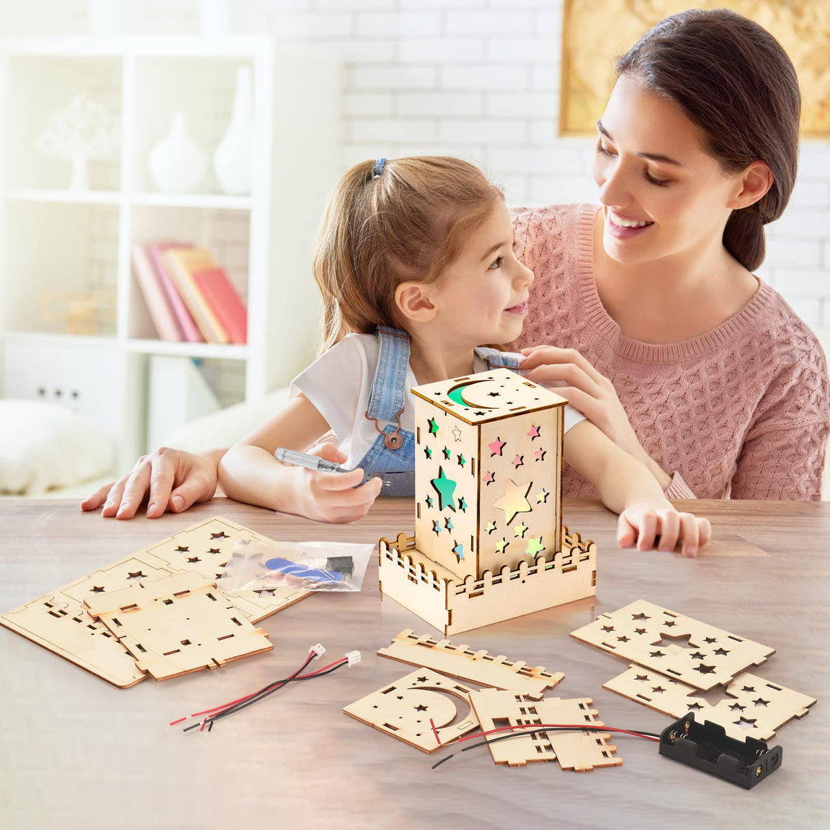 5 Individual STEM Science Kits for Kids, Wood Arts and Craft Kits 8-12