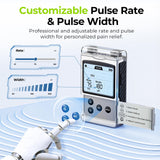 AUVON Rechargeable TENS Unit Muscle Stimulator, FSA HSA Eligible, Digital TENS Machine with 8 Customizable Modes, Electronic Massager for Sciatica, Shoulder & Back Pain Relief, 12 Pads, A Carry Case