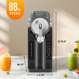 Danrelax Slushie Machine, 88 Oz Slushy for Home, LED Display, Auto-Clean, No Ice Needed, 6 Preset Programs, Frozen Drink Maker for Margaritas, Smoothies, Frappés, Milkshakes & Juices, Quiet Operation