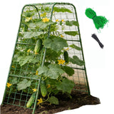 Cucumber Trellis for Raised Bed, U-Shape Garden Arch Metal Support for Climbing Plants, Metal Arch Plant Support Vegetables Trellis, Plant Support for Vine Outdoor (47x15.7in) NOT for Heavy Plant