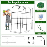 whiffee 7.3FT Cucumber Trellis for Raised Bed, Garden Arch Trellis with Net