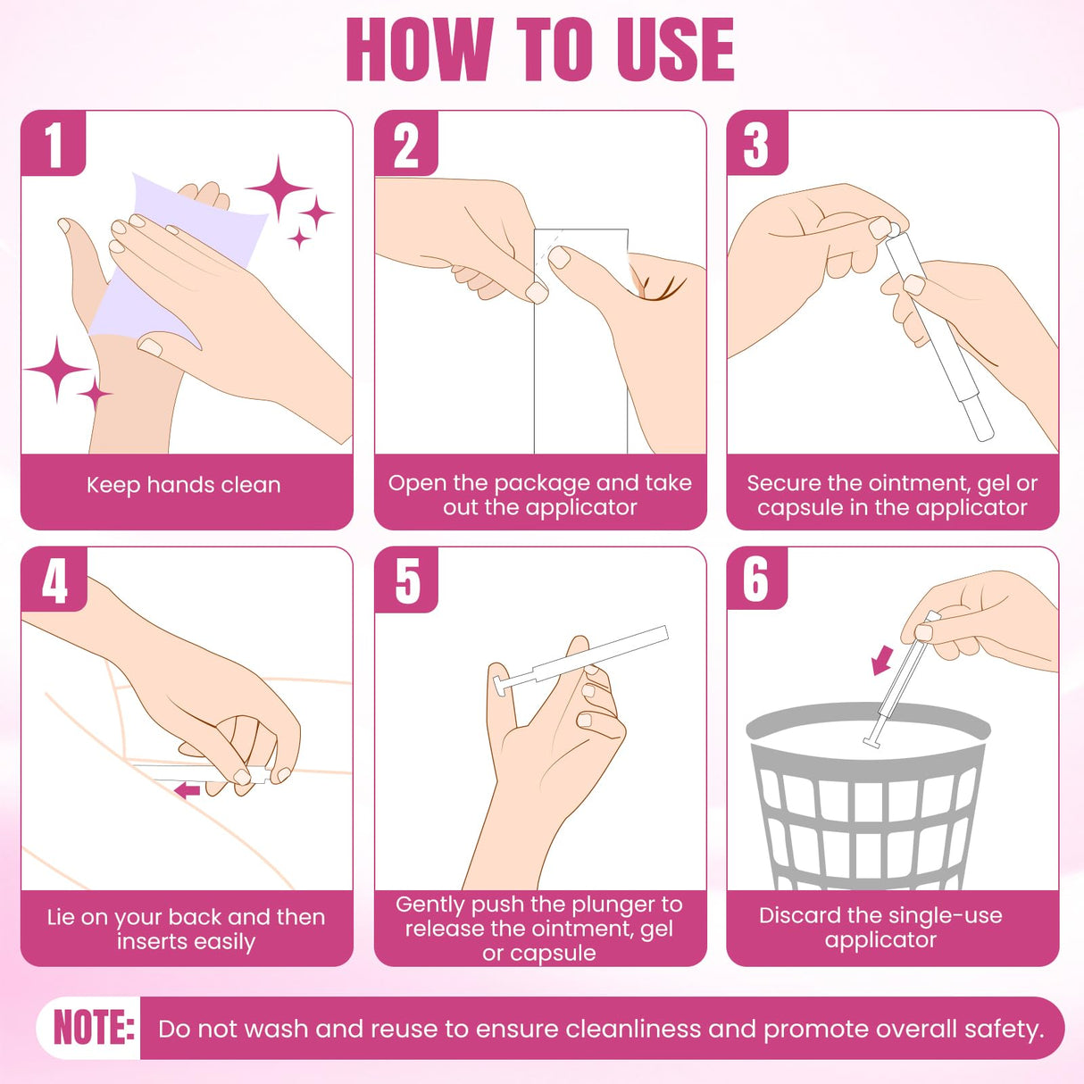 60 PACK Disposable Vaginal Suppository Applicator for Women, Fits Most Lubricants Creams Gels Pills Tablet Suppositories, Threaded End, Soft & Small Tip, with Dosage Markings, Individually Wrapped