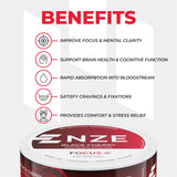 NZE Caffeine Free Nootropic Pouches (Black Cherry) - Nootropic Pouches with Alpha GPC, L-Tyrosine & L-Theanine - No Sugar or Artificial Sweeteners - 15 Pouches Per Can - 5 Pack