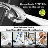 BESAQUO Shower Head,10 Functions High Pressure shower head with handheld, Built-in Pause Mode & Power Wash, Non-Clogging Nozzles High Flow Hand Held Shower Head, Leakproof 6ft Hose&Adjustable Bracket