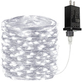 66FT 200 LED Fairy Lights Plug in, 8 Modes Twinkle Lights Cool White