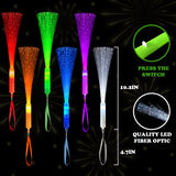 Glow in Dark Fiber Optic Lights for Kids Bulk-24 Pack, Light Up Toys Gifts Goodie Bag Basket Stuffers Fillers for Toddlers, Ultra Bright Sparklers Item for Graduation, Camping, Wedding, Birthday