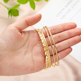 Loetere 50 Pcs Gold Bangle Bracelets Set for Women Diameter 2.6 Inches/ 6.7 cm Boho Stackable Textured Bracelets Indian Chunky Multi Layer Bangles Gold Jewelry for Women Wedding Gift