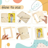 RYKOMO 30 Pack Wooden Picture Frames for Crafts, Wooden Frames for 4 x 6 Photos, Unfinished Wood Frame for Thanksgiving Christmas Gift Halloween Party Decorate DIY Art Projects