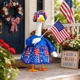 ARGOOFG Porch Goose 4th of July Outfits Clothes for Large 23" H Statue