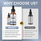 Zeolite Drops for Adults and Kids – 99%+ Pure Natural Zeolite clinoptilolite, with Vitamin B, Probiotic Blend, Vegan, Non-GMO - Supports Immune Health, Supplement Energy and Attention - 2 Fl Oz