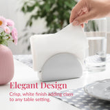 Prestee 400 Linen Feel Disposable Paper Hand Towels - White, Event Supplies, Disposable Guest Towels, Wedding Napkins, Disposable Napkins for Guest Bathroom, Christmas Parties, Holiday Dinners