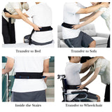 Gait Belt for Seniors, Transfer Belt with Handles, Safety Gate Belt for Elderly Lift Belts Physical Therapy with Quick Release Buckle Standing Aids & Support for Elderly Handicap Patient Care (Black)
