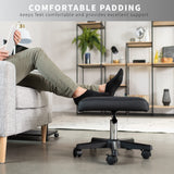 VIVO Mobile Under Desk Leg Rest Ottoman Adjustable Foot Stool for Home Office, Black, CHAIR-S04F