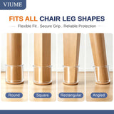 24 Pcs Chair Leg Floor Protectors for Hardwood Floors Silicone Covers Felt Pads Furniture Leg Caps Anti-Scratch Reduce Noise Fit (1-5/16" to 2")