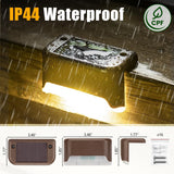 SOLPEX Solar Deck Lights Outdoor 16 Pack, Solar Step Lights Waterproof Led Solar lights for Outdoor Stairs, Step , Fence, Yard, Patio, and Pathway(Warm White)