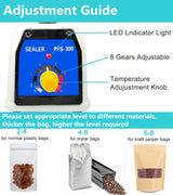 Impulse Heat Sealer Bag Sealer Machine Handheld Sealer Packaging Machine 3mm Sealing for Bag Width Sealing Machine for Self Sealing Plastic with Extra 4 Replacements 2 Fuse Kit(12 inches)
