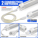 Barrina Plant Grow Lights, 4FT 5000K Full Spectrum Daylight White, 252W(6 x 42W, 1400W Equivalent), T8 LED Grow Light Strips, Growing Lamp Fixture, Plant Lights for Indoor Plants, Greenhouse, 6-Pack