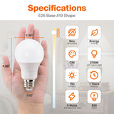 Sylvania ECO LED Light Bulb, A19 60W Equivalent, Efficient 9W, 7 Year, 750 Lumens, 2700K, Non-Dimmable, Frosted, Soft White - 8 Pack (40821)