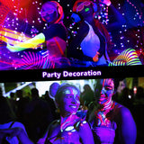 BeeLinks Halloween LED Black Light: 15W Spot Lights Outdoor UV Spotlight for Halloween Christmas | 2 PacK 110V Plug-in Blacklight with IP65 Waterproof for Party Body Paint Fluorescent Poster Neon Glow
