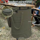 QJXX Pop up Camping Trash can with lid,Collapsible 24 Gallons Trash can with Sorting Clips,Garden Garbage Bag with Lid,Lawn and Leaf Bags - Reusable Yard Waste Bags (Green)
