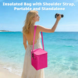 XYFuuee 2-in-1 Cooler Organizer Insert for X Large Bogg Bag Accessories, PEVA Leak-Proof Ice Chest, Lightweight Mesh Divider Inserts Pouch with 4Fastener for XL Bog Beach Rubber Tote, Hot Pink