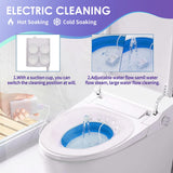 Electric Sitz Bath, Sitz Bath for Hemorrhoids, Sitz Bath for Toilet Seat, Postpartum Care, Perineum Relief - Collapsible, Wide Seat, Deeper Bowl - Use w/Sitz Bath Salt