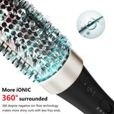 Ionic Thermal Brush Curling Iron Brush Heat Hair Curling Brush with Ceramic Tourmaline Hair Styling Brush 1.5 Inch Heated Round Hair Brush Dual Voltage Hot Brush for Volume Hair Curler