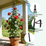 FOLLOOK Cucumber Trellis for Climbing Plants Outdoor, 67", Black, 1 Pack