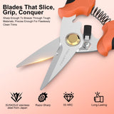 Martian 7" Heavy Duty Garden Shears, Sharp Pruning Shears for Gardening