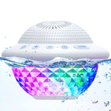 Stocking Stuffers for Teen Girls Boys: Christmas White Elephant Gifts for Adults Women Girl Trendy Stuff, Floating Pool Speakers with Colorful Lights, IPX7 Waterproof Hot Tub Bluetooth Speaker - White