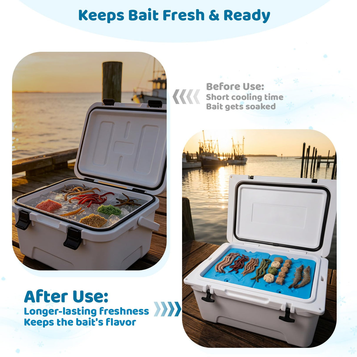 Tapleap Large Ice Packs for Coolers (2Pcs) - 13 x 10 inch, 3Lb