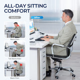Seat Cushion & Lumbar Support Pillow: Memory Foam Chair Pad Back Cushion for Office Chair Car Seat Wheelchair Travel, Reduce Tailbone Pressure and Improve Comfort, Orthopedic Sciatica Hip Pain Relief