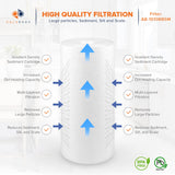 Aquaboon 5 Micron 10 x 4.5 Well Water Sediment Filter Replacement Whole House Water Filter Cartridge Compatible with DGD-5005, WFHD13001B, 4-Pack