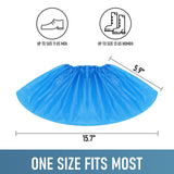 Buself Shoe Covers Disposable Non Slip for Indoors Pack of 200 (100 pairs) Recyclable Shoe Booties Waterproof Shoe & Boot Covers Durable Shoe Protectors Covers One Size Fits Most Blue