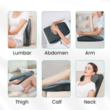 Snailax Back Massager for Back Pain Deep Tissue, Shiatsu Lower Back Neck Massager with Heat, 3D Kneading Massage Pillow for Neck Shoulder Legs, Gifts for Mom, Dad, Women