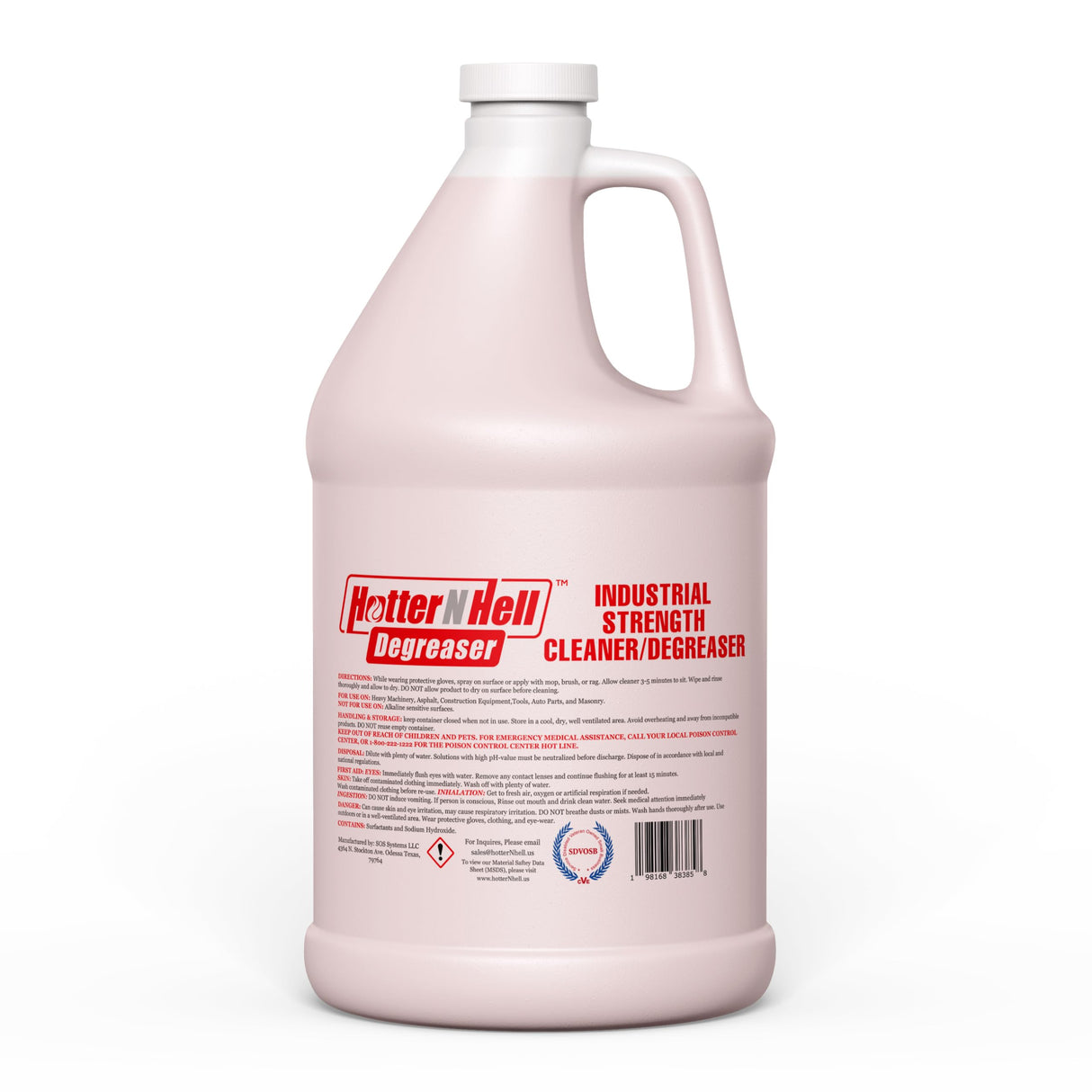 Hotter N Hell - Industrial-Grade Degreaser - 1-Gallon (Ready-to-Use Formula) for Equipment, Parts, Concrete, Driveways, Shop Floors, and Automotive