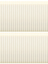 Funtery 48 Pcs Flameless LED Taper Candles 11 Inch Battery Operated Candles Bulk LED Candlesticks Fake Candle Flickering Flames for Christmas Church Wedding Party (Ivory, Classic)