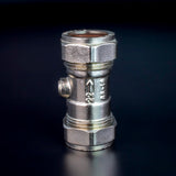 Kudos-Trading- 22mm or 3/4 Inch Isolation Valve x 1 WRAS Approved Chrome Plated Brass Shut Off Stop Tap Compression Fitting Chrome Plated Brass Shut Off Stop Tap, Ideal for Isolating Water Supply