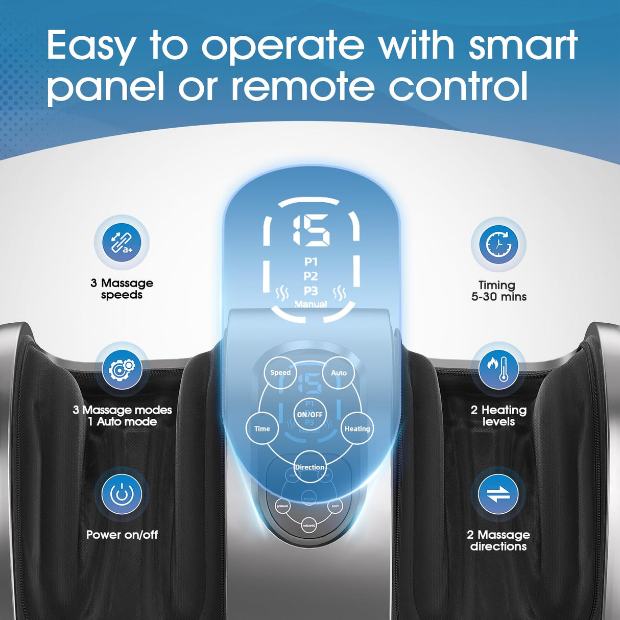 TISSCARE Foot Massager with Heat, FSA HSA Eligible, Shiatsu Foot Massager for Plantar Fasciitis, Neuropathy, Circulation and Pain Relief, Remote Control, Deep Kneading, Gifts for Women Men Mom Dad