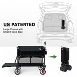 TIMBER RIDGE 400L Folding Double Decker Wagon with Brakes, 54" Extra Long